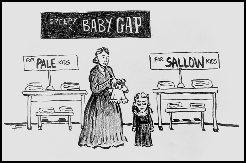 a comic about creepy baby gap