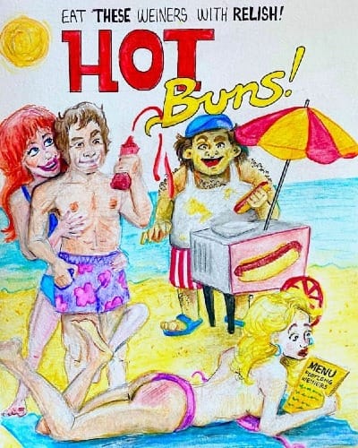 fake movie poster for "hot buns"